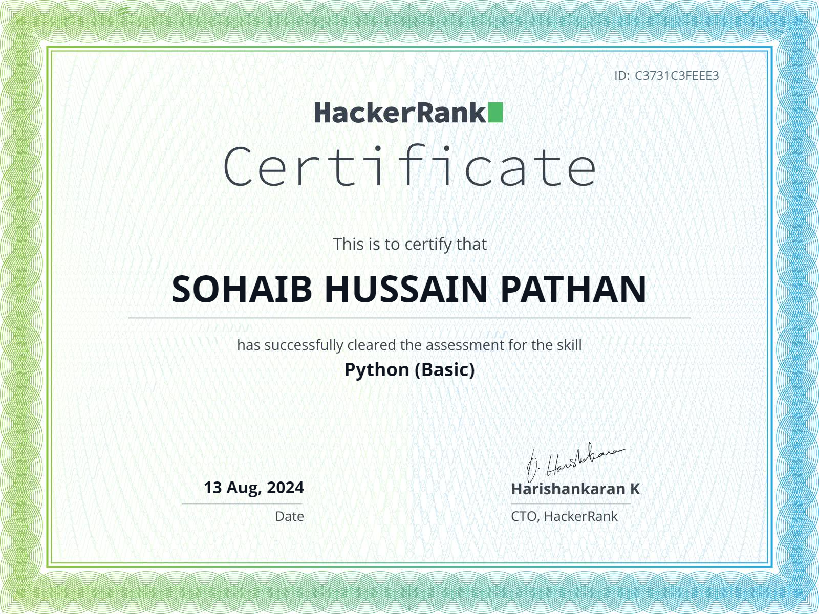 Certificate 11